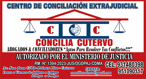 CENTRO DE CONCILIACION CUTERVO & ABOGADOS